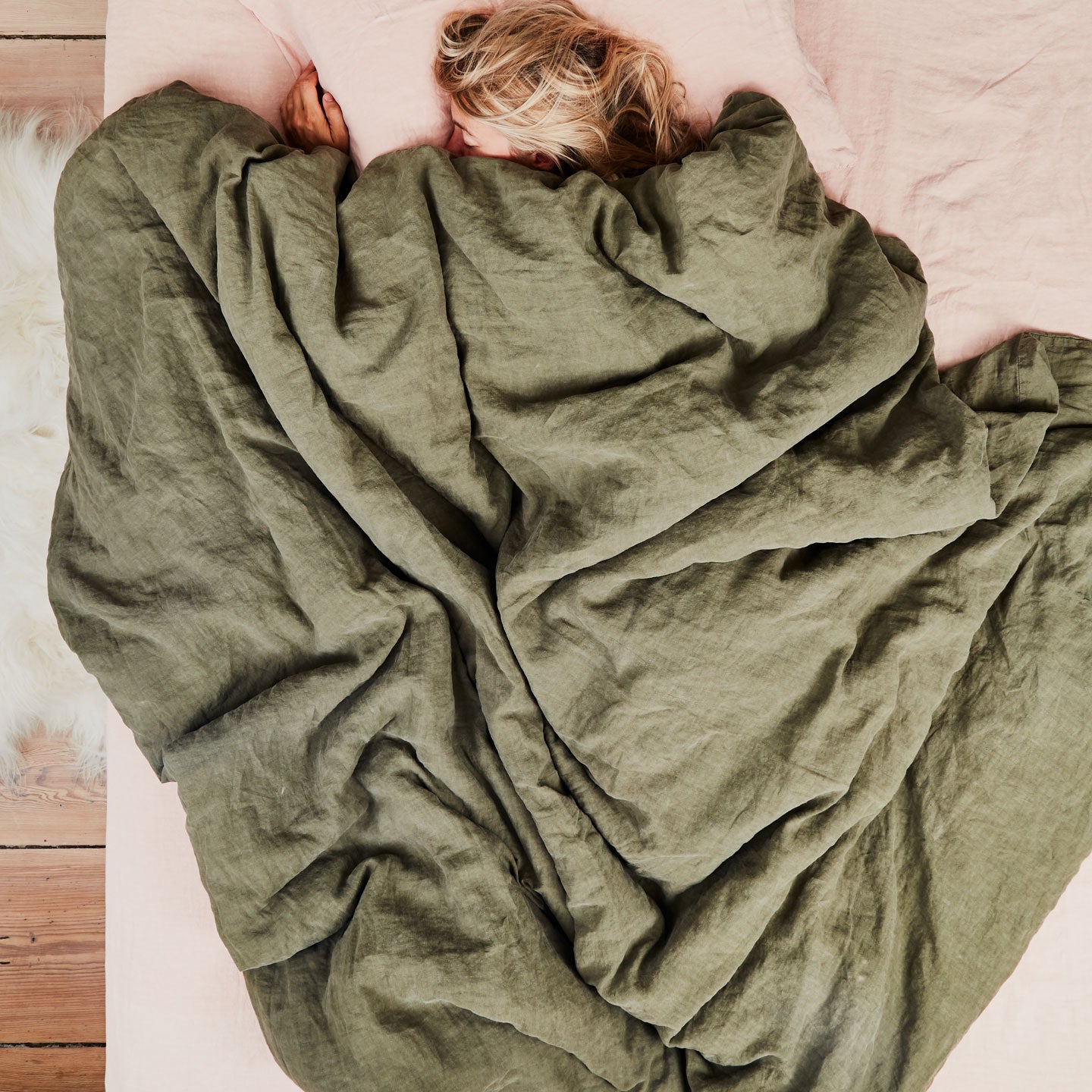 Simple Linen Pillowcases, Set of 2 - Olive