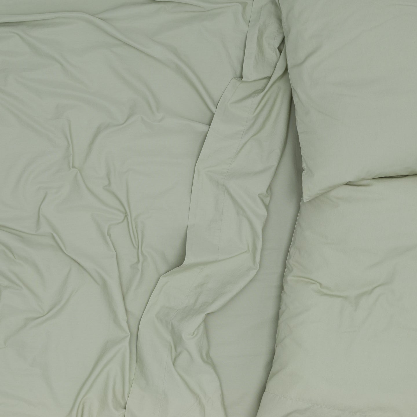 Essential Percale Duvet Cover - Sage