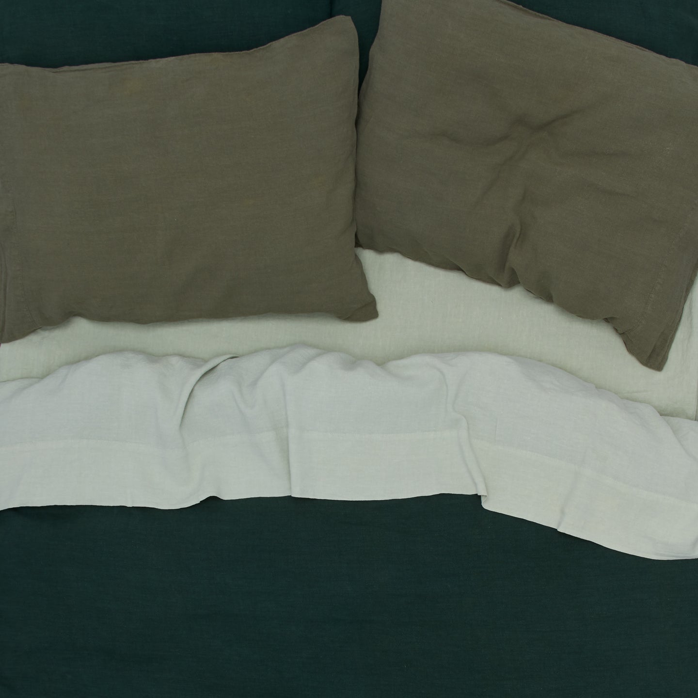 Simple Linen Pillowcases, Set of 2 - Sage