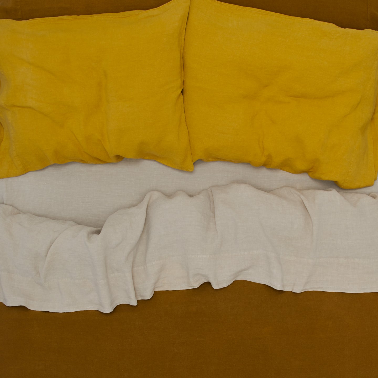Simple Linen Fitted Sheet - Flax