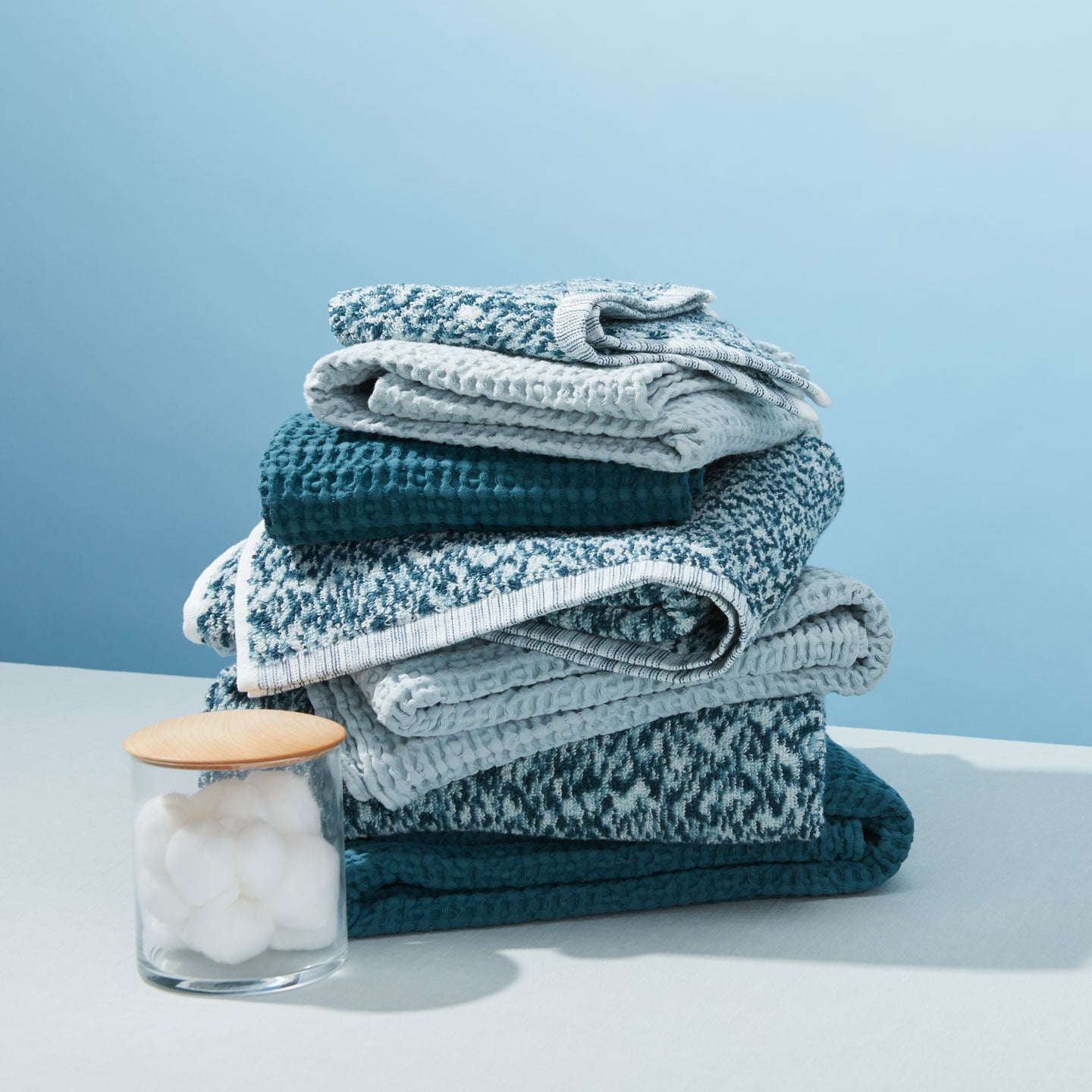 Simple Waffle Towel - Sky