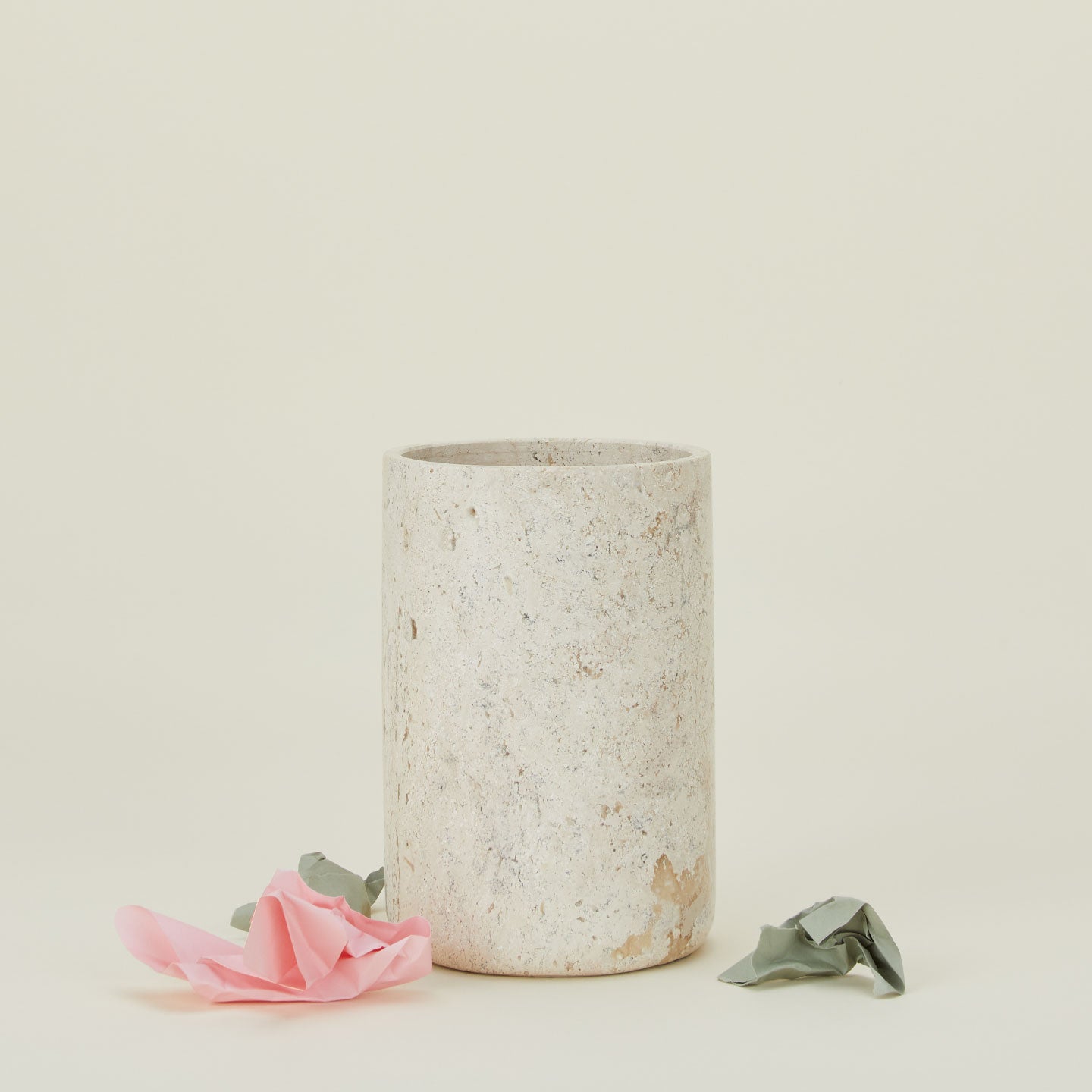 Marble Trash Can