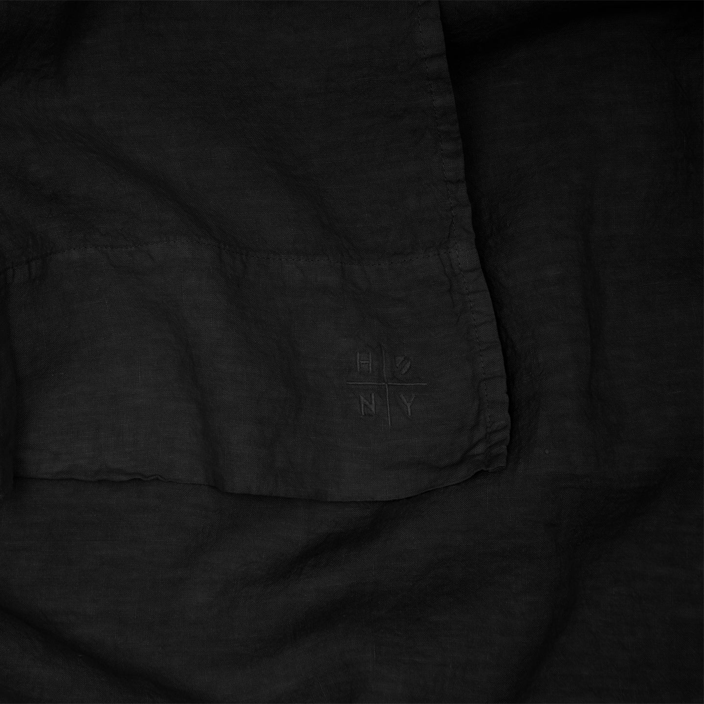 Simple Linen Flat Sheet - Black