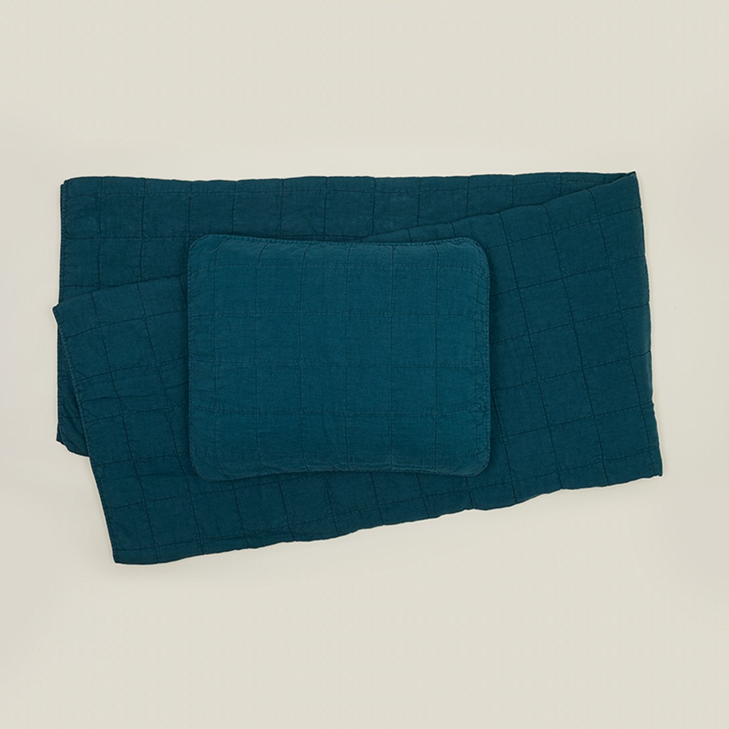 Simple Linen Quilt - Peacock