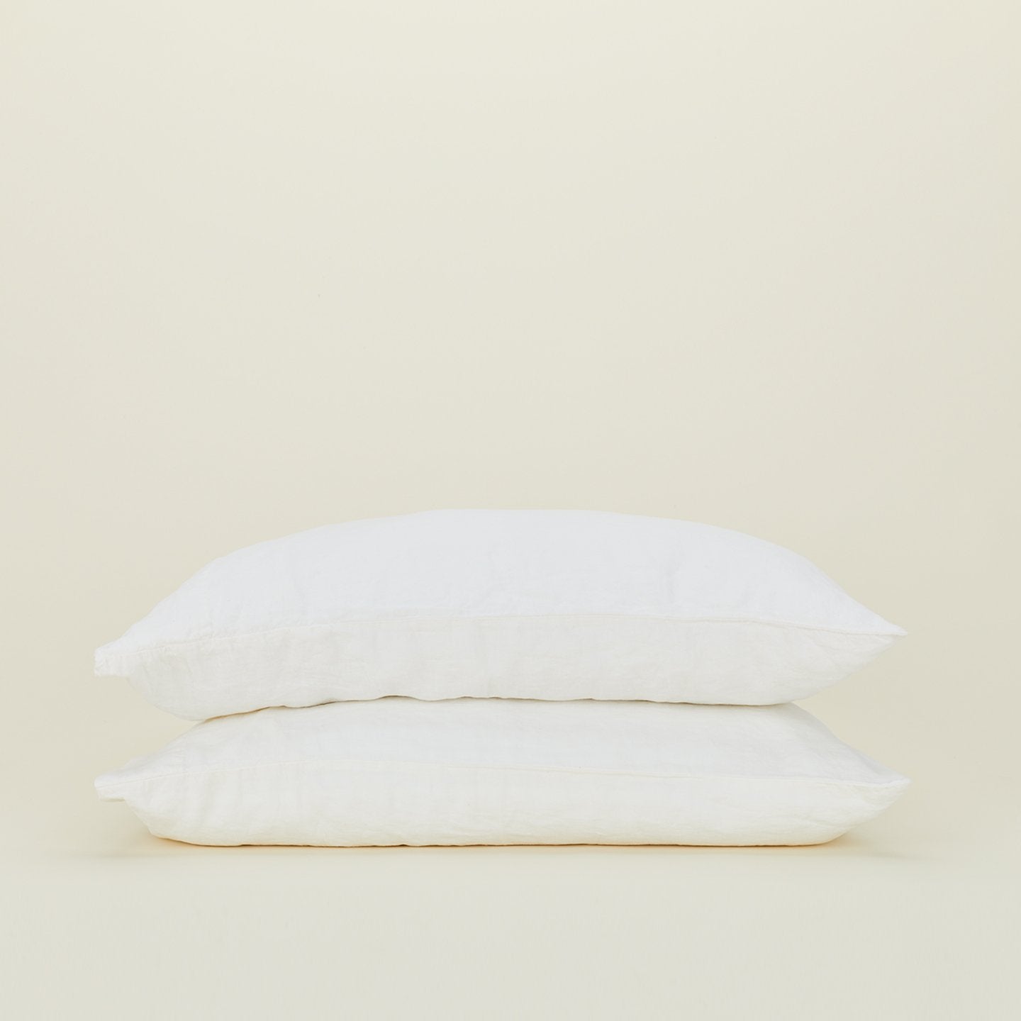 Simple Linen Pillowcases - White