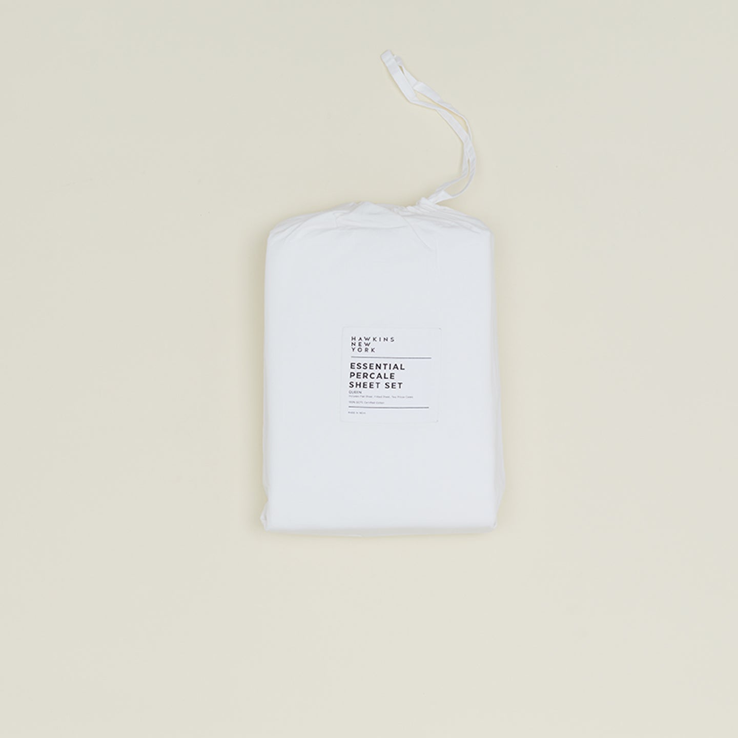 Essential Percale Sheet Set - White