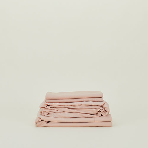 Essential Percale Sheet Set - Blush
