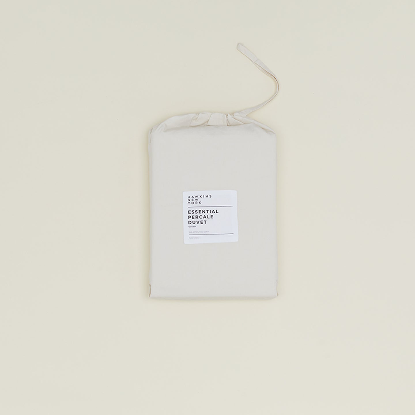 Essential Percale Duvet Cover - Ivory