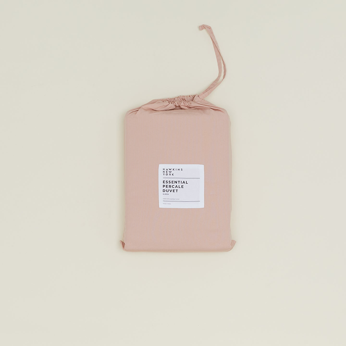 Essential Percale Duvet Cover - Blush