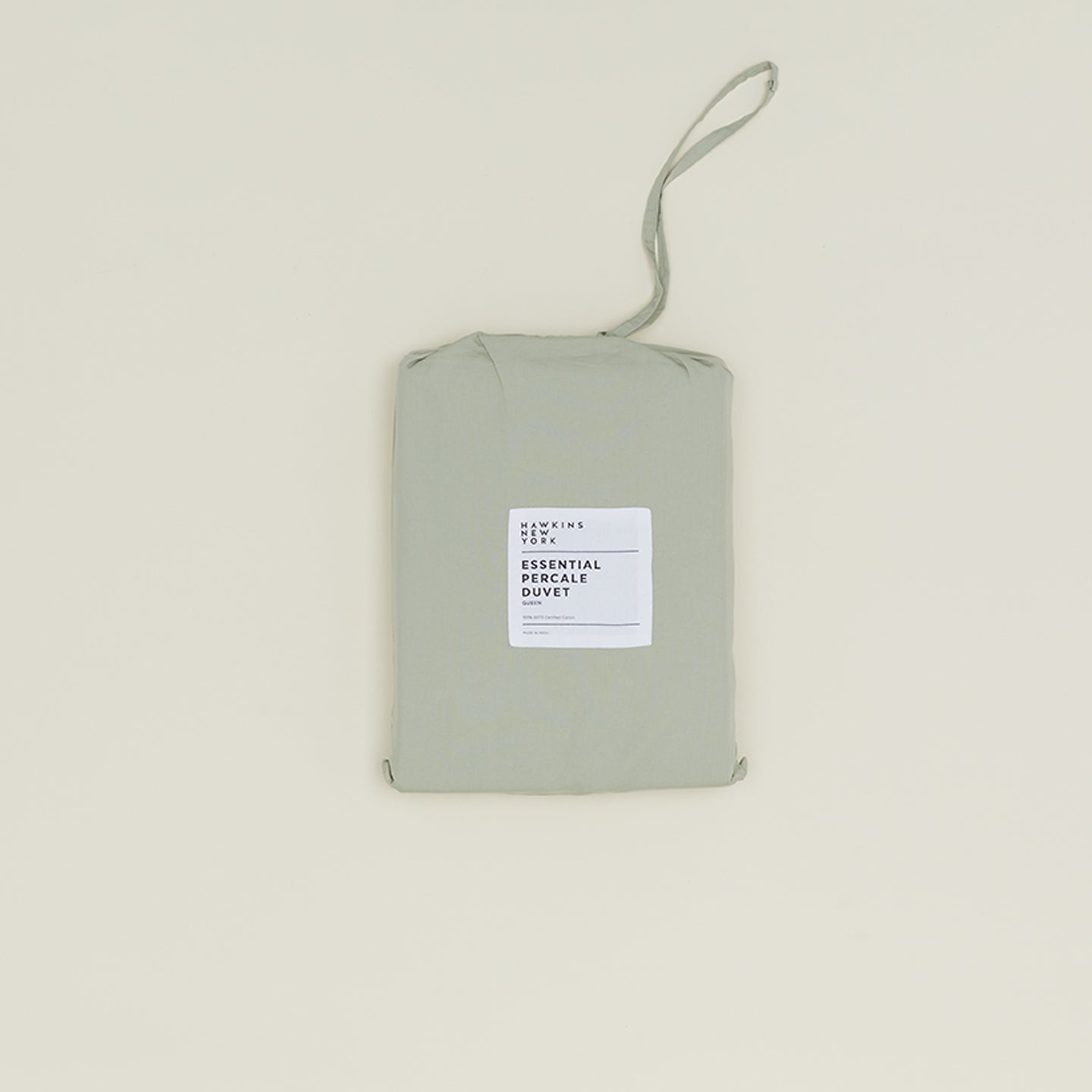 Essential Percale Duvet Cover - Sage