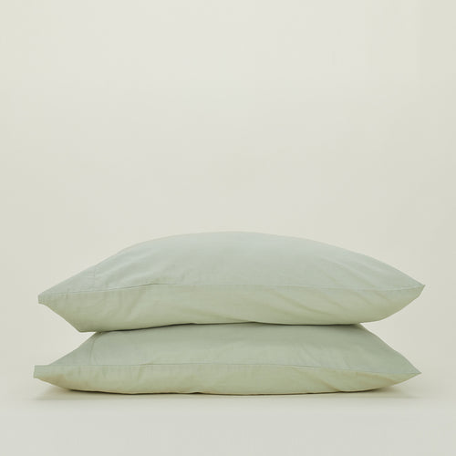 Essential Percale Pillowcases, Set of 2 - Sage