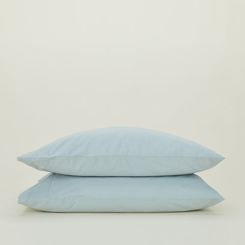 Essential Percale Pillowcases, Set of 2 - Sky