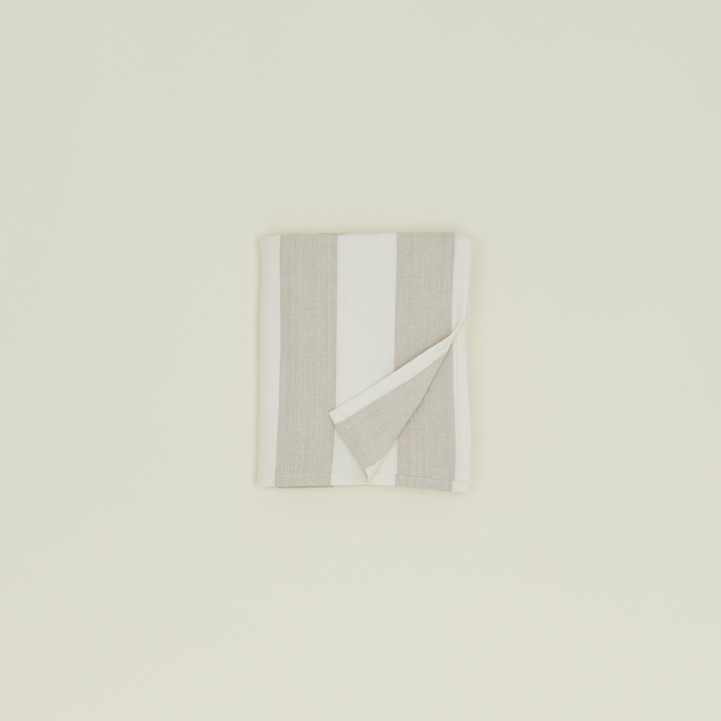 Essential Striped Tablecloth - Ivory/Flax