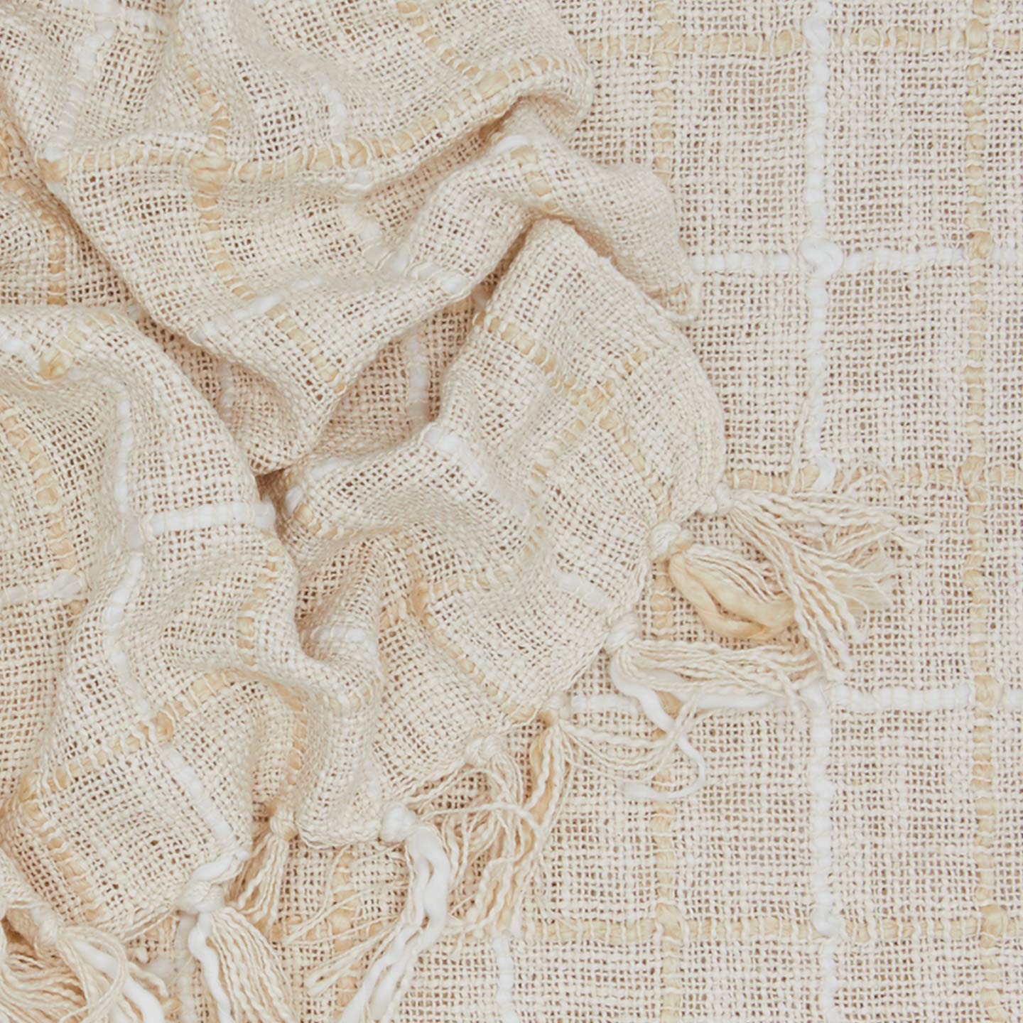 Detail view of pacifica bed blanket