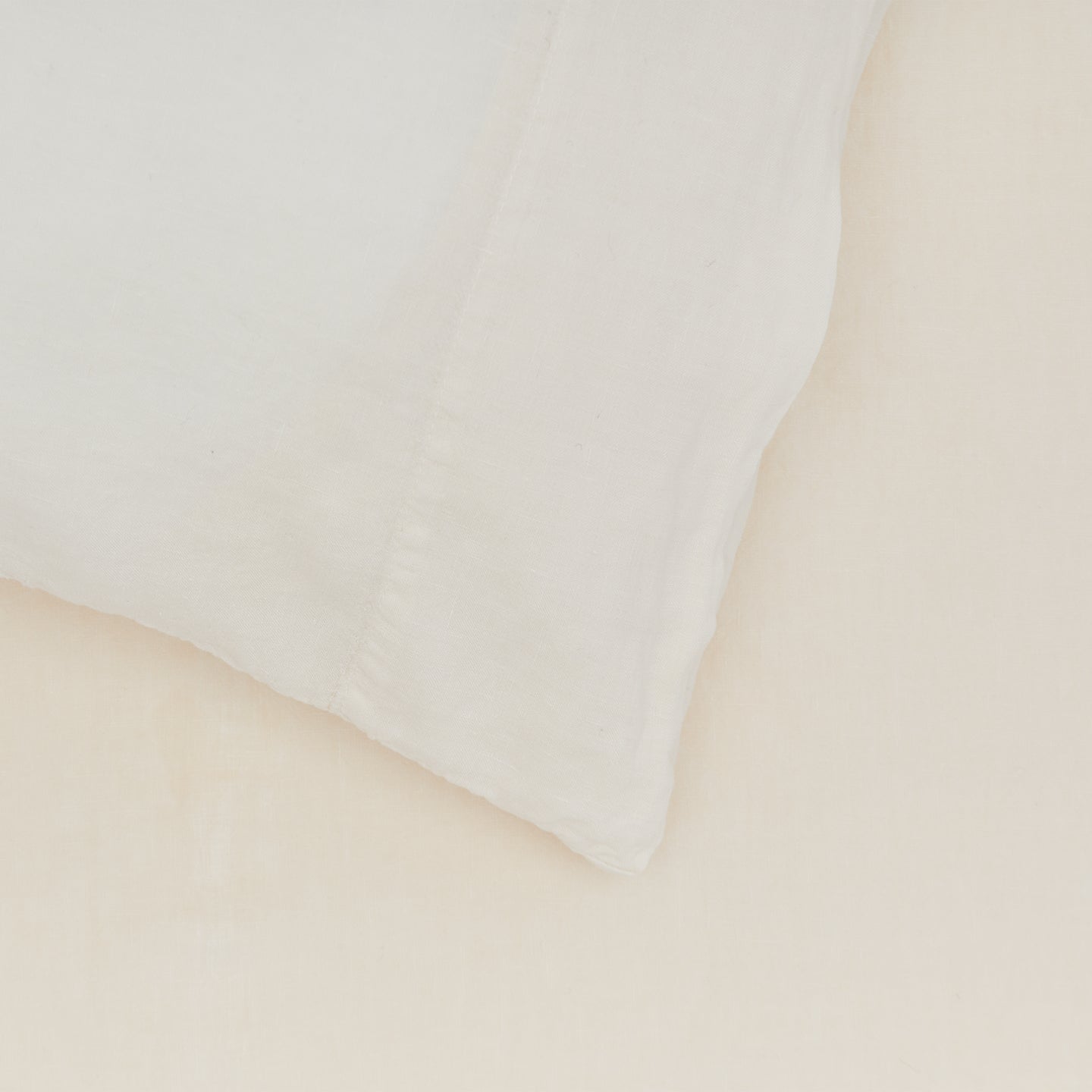 Simple Linen Pillowcases, Set of 2 - Ivory