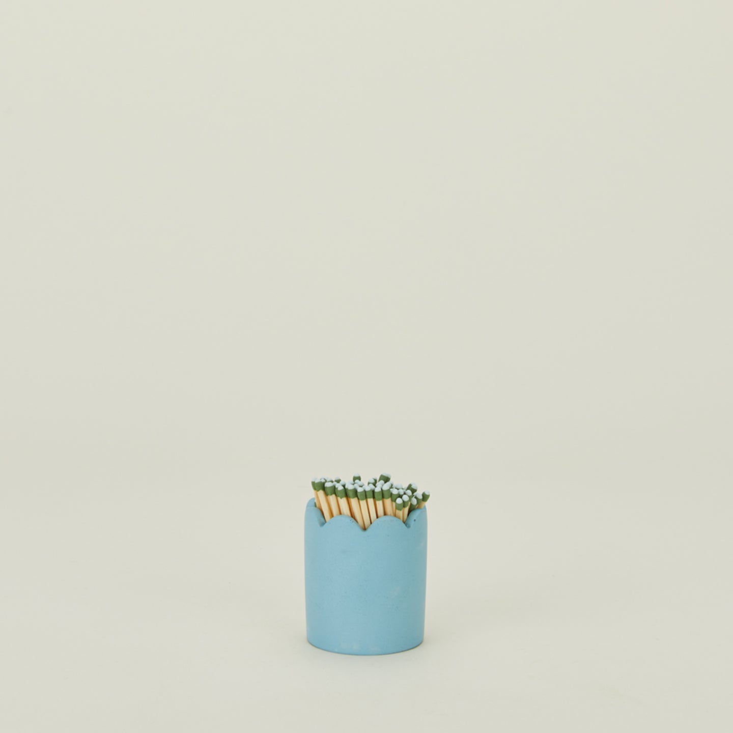 Scalloped match striker in baby blue
