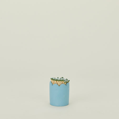 Scalloped match striker in baby blue