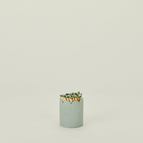 Scalloped match striker in mint green