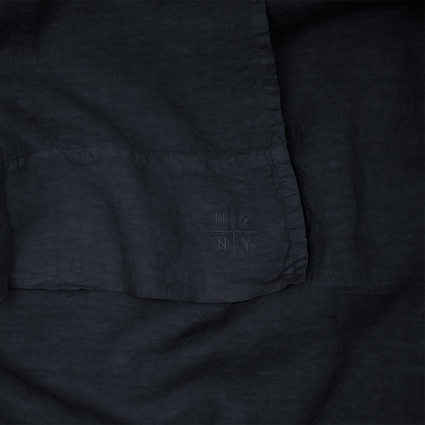 Simple Linen Flat Sheet - Navy