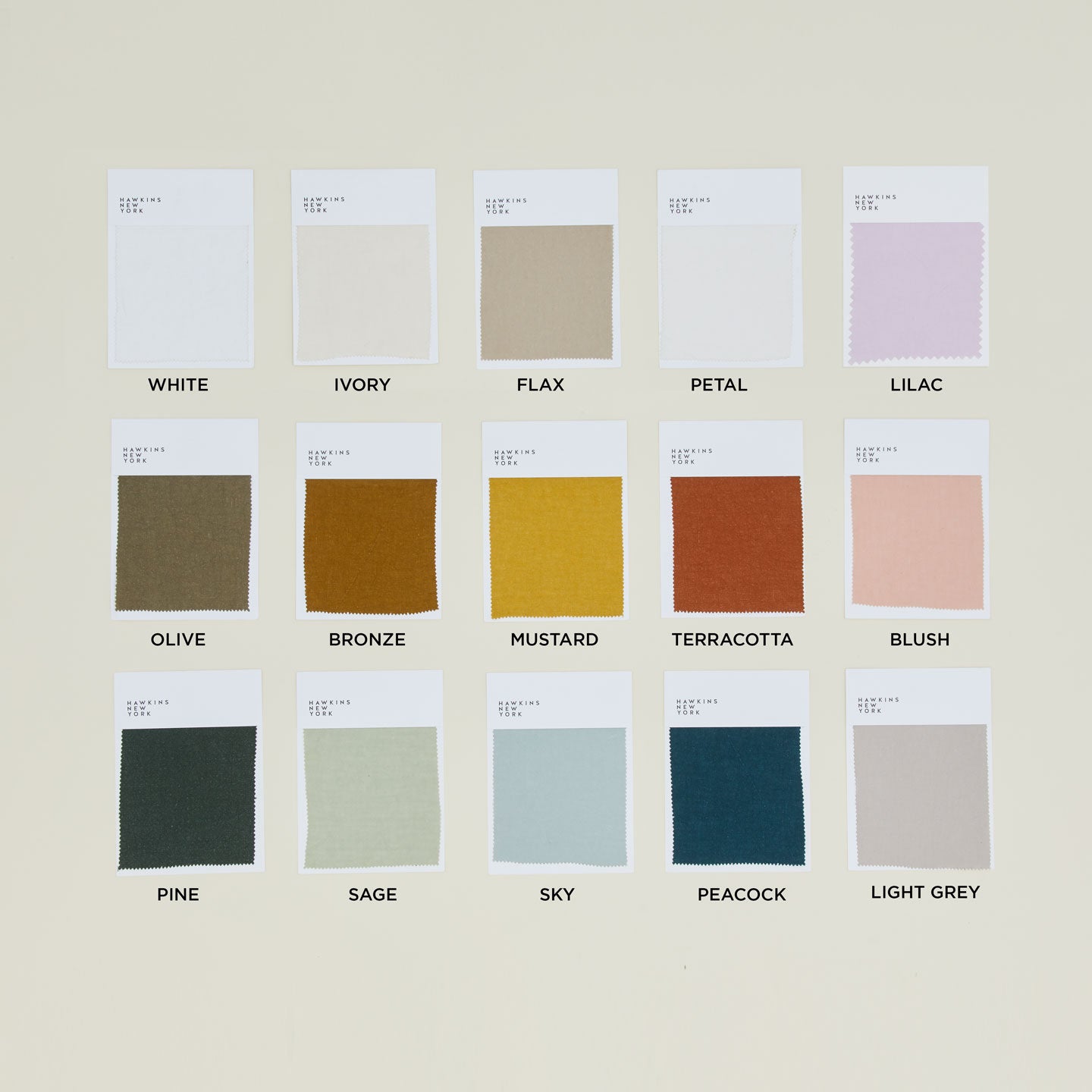 Simple Linen Swatch in various colors.